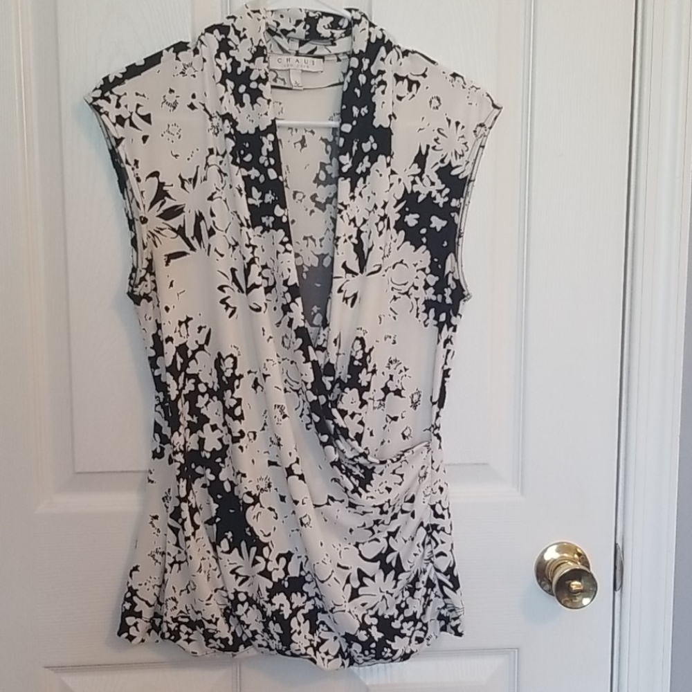 Chaus surplice wrap top